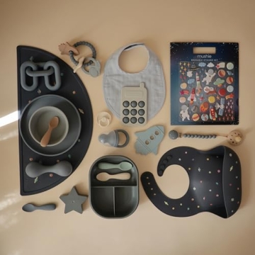 Mushie Silicone Space Teething Ring for Babies