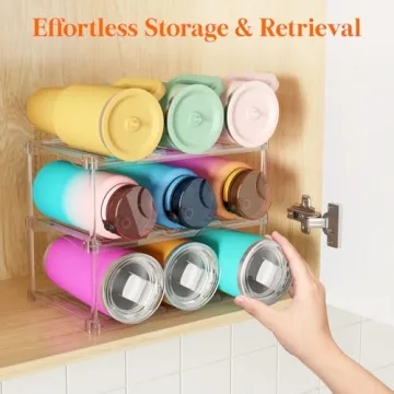 Lifewit Stackable Water Bottle and Wine Rack Organizer