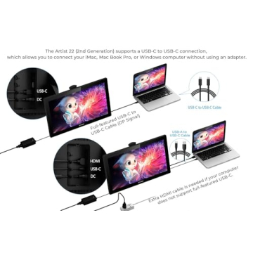 XPPen Artist 22 2nd Drawing Tablet 21.5-Inch for Creative Pros