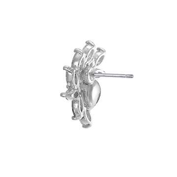 YMIMIWIWI Diamond & Pearl Stud Earrings for Women