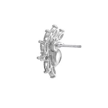 YMIMIWIWI Diamond & Pearl Stud Earrings for Women