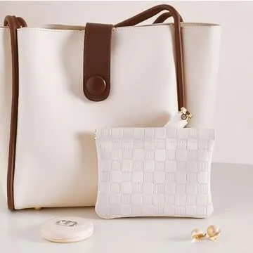 HIGH FIT Leather Pocket Cosmetic Bag for Purse,Coin Purse Lipstick Cosmetic Accessories Organizer, Travel Kit Storage Pouch,Waterproof Portable No Zipper Self-closing Small Makeup Pouch for Women