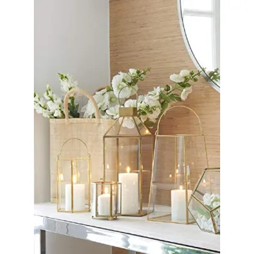 Elegant Small Gold Lantern for Home Decor and Events