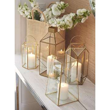 Elegant Small Gold Lantern for Home Decor and Events