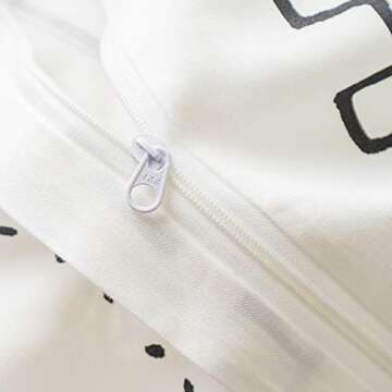 YuHeGuoJi Boho Duvet Cover Queen 100% Cotton Vintage Aztec Duvet Cover 3 Pcs Set 1 Black and White Geometric Duvet Cover with Zipper Ties 2 Pillowcases Bohemian Arrow Striped Bedding Set Luxury Soft