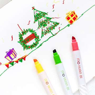 Ann Bully Highlighters Assorted Color, Bible Gel Highlighters No Bleed, 12Pcs Mulit Color Magic Marker Set Pens, Dual Tip Pens for School Classroom & Office Journaling Supplies