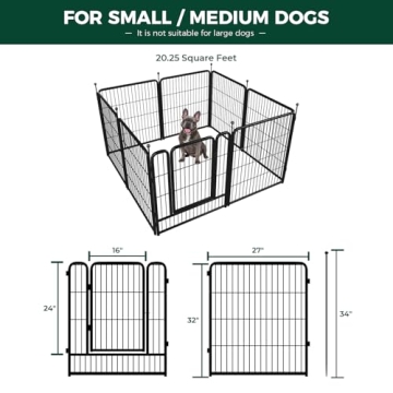 FXW Rollick Dog Playpen Secure Portable Enclosure for Dogs