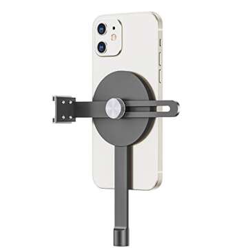 TechMatte Tripod Mount for MagSafe Compatible with iPhone 16 15 14 13 12 Series- Lightweight and Compact - Cold Shoe Mount Included