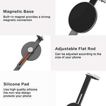 TechMatte Tripod Mount for MagSafe Compatible with iPhone 16 15 14 13 12 Series- Lightweight and Compact - Cold Shoe Mount Included