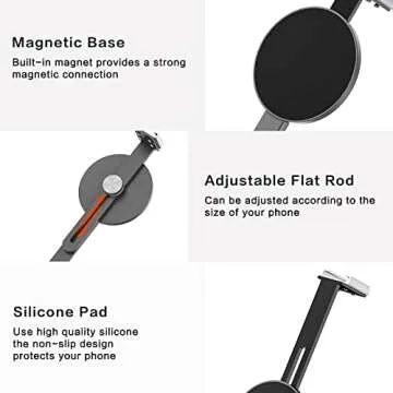 TechMatte Tripod Mount for MagSafe Compatible with iPhone 16 15 14 13 12 Series- Lightweight and Compact - Cold Shoe Mount Included