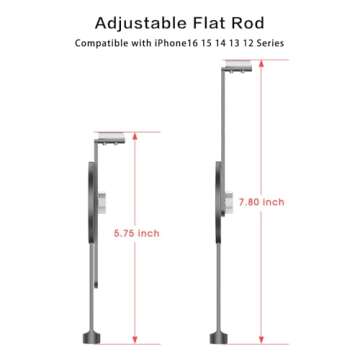 TechMatte Tripod Mount for MagSafe Compatible with iPhone 16 15 14 13 12 Series- Lightweight and Compact - Cold Shoe Mount Included