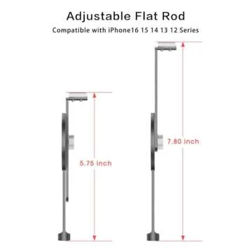 TechMatte Tripod Mount for MagSafe Compatible with iPhone 16 15 14 13 12 Series- Lightweight and Compact - Cold Shoe Mount Included