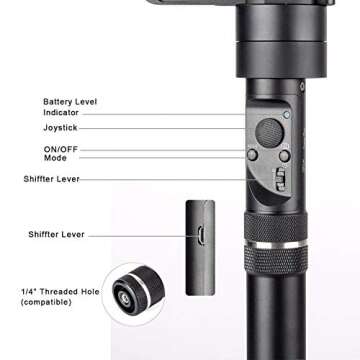 Zhiyun Crane V2 3 Axis Brushless Handheld Gimbal Stabilizer 3 32Bit MCUs Brushless Motors With Encoders for Mirrorless Camera from 0.77 Lb to 3.96 Lb, i.e. Canon M, Nikon J, Sony A7 and Panasonic GH4