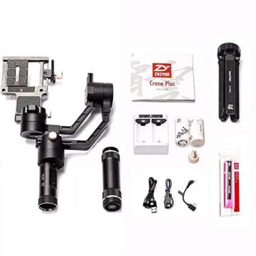 Zhiyun Crane V2 3 Axis Brushless Handheld Gimbal Stabilizer 3 32Bit MCUs Brushless Motors With Encoders for Mirrorless Camera from 0.77 Lb to 3.96 Lb, i.e. Canon M, Nikon J, Sony A7 and Panasonic GH4