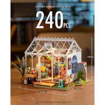 Rolife Miniature Dollhouse Kit with LED Lights for All Ages