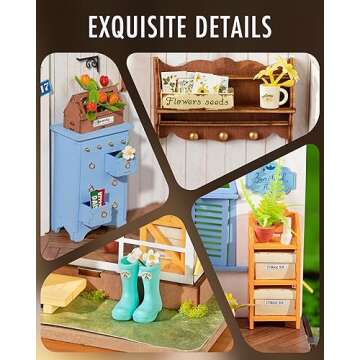 Rolife Miniature Dollhouse Kit with LED Lights for All Ages