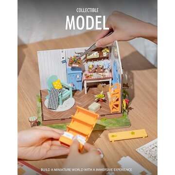 Rolife Miniature Dollhouse Kit with LED Lights for All Ages