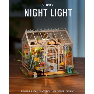 Rolife Miniature Dollhouse Kit with LED Lights for All Ages