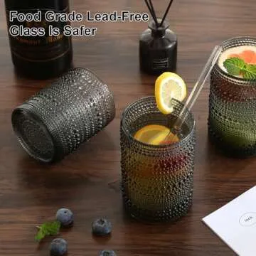 ZMOWIPDL Vintage Glassware Set of 12 Stylish Drinkware