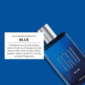 O BOTICARIO Egeo Blue Eau de Toilette, Long-Lasting, Fresh Citrus & Woody Men's Cologne Fragrance, 3...