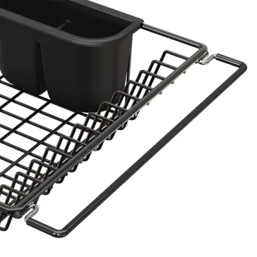 Stylish Over Sink Dish Drainer with Utensil Holder