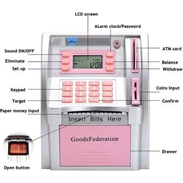 2024 Interactive ATM Piggy Bank for Kids & Adults