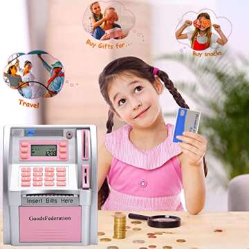 2024 Interactive ATM Piggy Bank for Kids & Adults