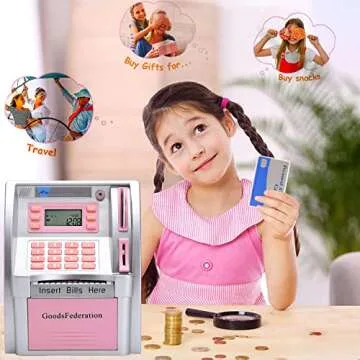 2024 Interactive ATM Piggy Bank for Kids & Adults