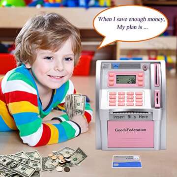 2024 Interactive ATM Piggy Bank for Kids & Adults