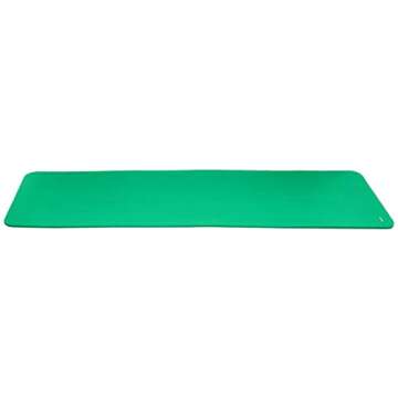 Amazon Basics Extra Thick Exercise Yoga Gym Floor Mat with Carrying Strap, 74 x 24 x .5 Inches, Green