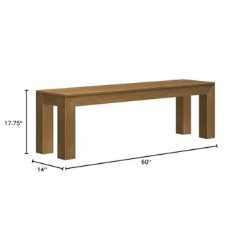Plank+Beam 60 Inch Stylish Wood Dining Bench