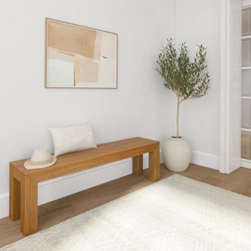 Plank+Beam 60 Inch Stylish Wood Dining Bench