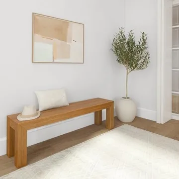 Plank+Beam 60 Inch Stylish Wood Dining Bench