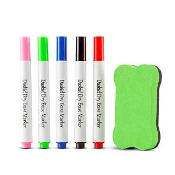 Tabletop Magnetic Easel Whiteboard (2 Sides) Includes:199 Magnetic ABC Alphabet Letters-Numbers-Symbol's, 5 Dry Erase Markers, & 1 Eraser. Drawing Art White Board Educational Kids Toy