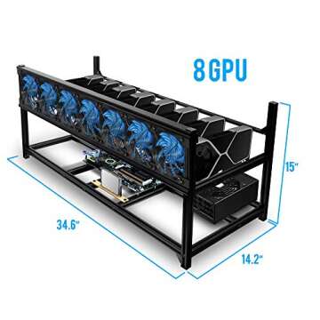 Premium Kingwin 8 GPU Miner Rig Case for Crypto Mining