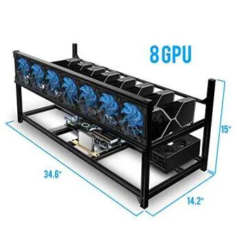 Premium Kingwin 8 GPU Miner Rig Case for Crypto Mining