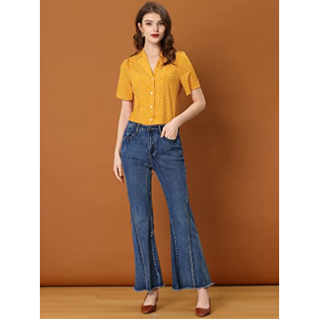 Allegra K Vintage Polka Dot Blouse - Chic Summer Style