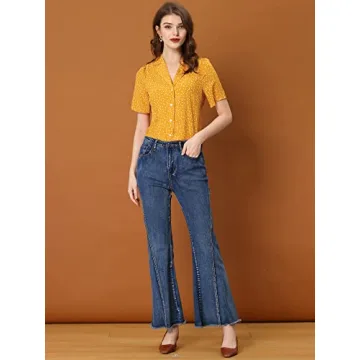 Allegra K Vintage Polka Dot Blouse - Chic Summer Style