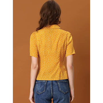 Allegra K Vintage Polka Dot Blouse - Chic Summer Style
