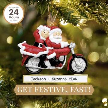 Personalized Santa Couple Ornament 2024 – Fast & Free 24h Customization – Family of 2 Christmas ...
