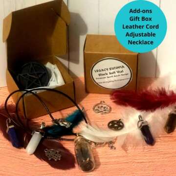 Witches Black Salt for Protection from Evil Altar Supplies Spiritual Sage Witchcraft Herbs, Wicca Witch Salt Kit |Customize with FREE Gift