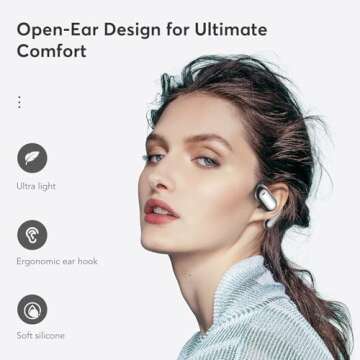 EUQQ Open Ear Bluetooth 5.4 Earbuds for Sports