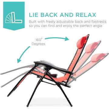 Adjustable Steel Mesh Zero Gravity Lounge Chairs