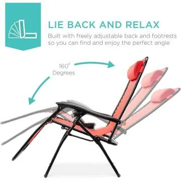 Adjustable Steel Mesh Zero Gravity Lounge Chairs