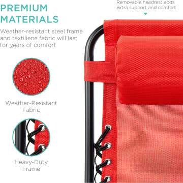 Adjustable Steel Mesh Zero Gravity Lounge Chairs