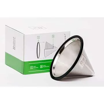 Barista Warrior Compatible for Chemex & Hario V60 Pour Over Coffee Filters - Reusable Stainless Stee...