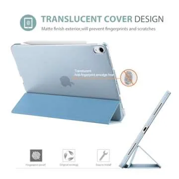 ProCase Smart Case for iPad Air 11-inch M3 2025/M2 2024/10.9” Air 5th 4th 2022 2020, Protective Cover for iPad Air 5 4 -SkyBlue