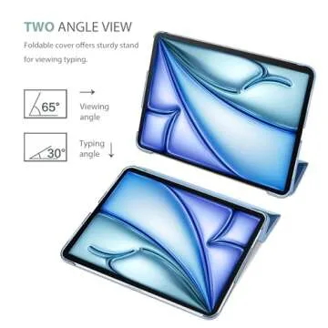 ProCase Smart Case for iPad Air 11-inch M3 2025/M2 2024/10.9” Air 5th 4th 2022 2020, Protective Cover for iPad Air 5 4 -SkyBlue