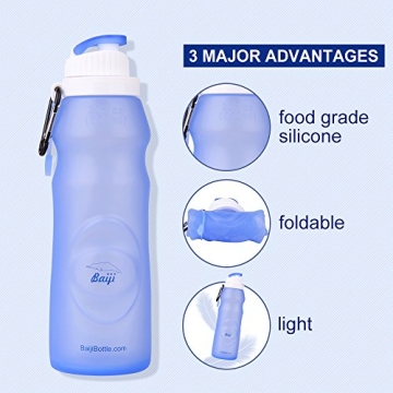 Eco-Friendly Baiji Collapsible Silicone Water Bottle for Hydration