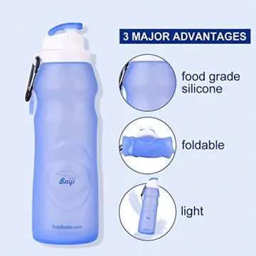 Eco-Friendly Baiji Collapsible Silicone Water Bottle for Hydration